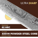 Paul Brown® 4 inch Paring Knife made of S35VN Power steel with 67 Layers Damascus with Premium Wooden Handle