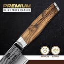 8 Inchs Kiritsuke Knife 67 Layers Damascus Steel, VG10 Core with Olive Wooden Handle