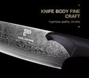 PAUL BROWN Chef Knife length 8 Inch Cheetah Series Made of 67 Layers Damascus Steel with VG10 Core Ergonomic Ebony Wood Handle