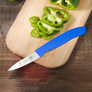 PAUL BROWN Classic 3 Inch X50CrMov15 Paring Knife with Soft Touch Blue Handle