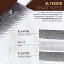 PAUL BROWN AUS-10 Japanese damascus steel 7 inch nakiri knife Sapele wood handle arrow pattern 67 layers Knife