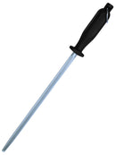 PAUL BROWN Classic 12 Inch German Steel Honing Rod (Sharpening Steel) with Soft Touch Black Handle