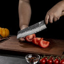 7.5 Inchs Kiritsuke Knife 67 Layers Damascus Steel, VG10 Core with G10 & Spalted Wooden Handle
