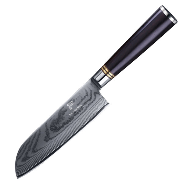 7 Inch Chef Knife Ebony Wood Handle 67 Layers VG10 Damascus Steel Kitchen Santoku Knife