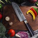 7 Inch Chef Knife Ebony Wood Handle 67 Layers VG10 Damascus Steel Kitchen Santoku Knife