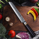 8 Inch Kitchen Knife Ebony Wood Handle 67 Layers VG10 Damascus Steel Bread Knife