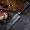 7 Inch Chef Knife Ebony Wood Handle 67 Layers VG10 Damascus Steel Kitchen Santoku Knife
