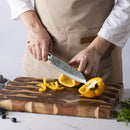 7 inch Santoku Knife 67 Layers Damascus VG10 Steel with Forged Hammer Pattern with Premium Wooden Handle and Ashwood Saya