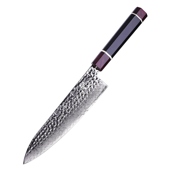 PAUL BROWN® 8 Inch Chef Knife 67 Layers Damascus super Steel Blade Resin Handle Chef Knife