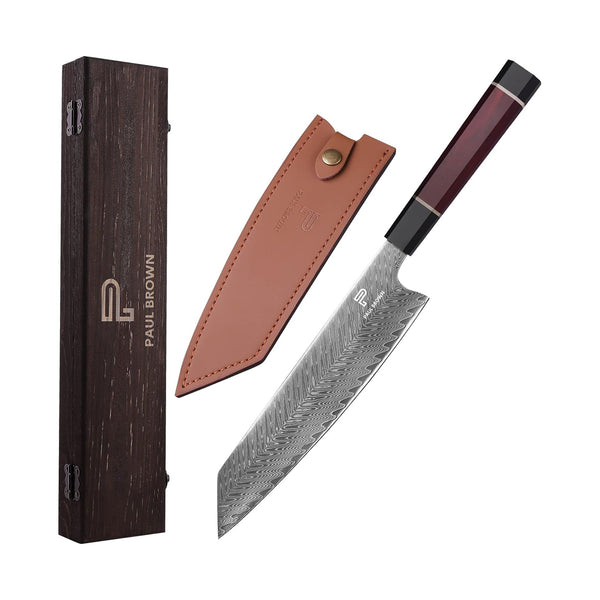 PAUL BROWN® Chef Knife Premium Japanese high carbon Steel with Wooden Handle with Ultra Sharp corrosion-resistant Edge