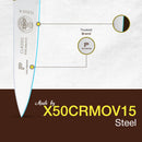 PAUL BROWN Classic 3 Inch X50CrMov15 Paring Knife with Soft Touch White Handle