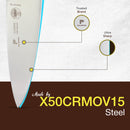 PAUL BROWN Classic 6 Inch X50CrMov15 Chef Knife with Soft Touch Yellow Handle