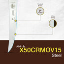 PAUL BROWN Classic 6 Inch X50CrMov15 Boning Knife with Soft Touch Yellow Handle