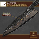 8 Inches Chef Knife 37 Layer Diamond Damascus Steel, with G10 & Copper Mesh Resin Handle