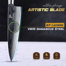 8 Inch Ebony Wood Handle 67 Layers VG10 Damascus Steel Knife Kitchen Knife Chef Knife