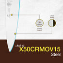 PAUL BROWN Classic 8 Inch X50CrMov15 Chef Knife with Soft Touch Red Handle