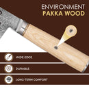 Paul Brown's™ Knife made of S35VN Power steel with 67 Layers Damascus with Premium Wooden Handle (7" Santoku Knife)