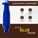 PAUL BROWN Classic 12 Inch German Steel Honing Rod (Sharpening Steel) with Soft Touch Blue Handle