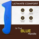 PAUL BROWN Classic 10 Inch X50CrMov15 Chef Knife with Soft Touch Blue Handle