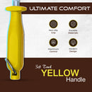 PAUL BROWN Classic 12 Inch German Steel Honing Rod (Sharpening Steel) with Soft Touch Yellow Handle