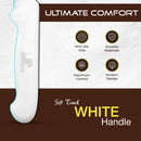 PAUL BROWN Classic 10 Inch X50CrMov15 Bread Knife with Soft Touch White Handle