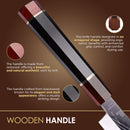 PAUL BROWN® Chef Knife Premium Hammered Japanese high carbon Steel with Wooden Handle with Ultra Sharp corrosion-resistant Edge (Traditional Sushi, 11")