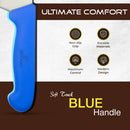 PAUL BROWN Classic 6 Inch X50CrMov15 Chef Knife with Soft Touch Blue Handle