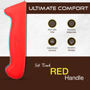 PAUL BROWN Classic 8 Inch X50CrMov15 Chef Knife with Soft Touch Red Handle