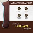 PAUL BROWN Classic 6 Inch X50CrMov15 Chef Knife with Soft Touch Brown Handle