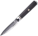 PAUL BROWN Paring Knife Premium Hammered Japanese high carbon Steel with Wooden Handle with Ultra Sharp corrosion-resistant Edge (Knight, 3.5")