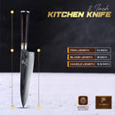 8 Inch Ebony Wood Handle 67 Layers VG10 Damascus Steel Knife Kitchen Knife Chef Knife