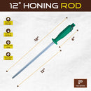 PAUL BROWN Classic 12 Inch German Steel Honing Rod (Sharpening Steel) with Soft Touch Green Handle (Copy)