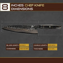 8 Inches Chef Knife 37 Layer Diamond Damascus Steel, with G10 & Copper Mesh Resin Handle