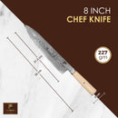 Paul Brown's™ Knife made of S35VN Power steel with 67 Layers Damascus with Premium Wooden Handle (8" Chef Knife)