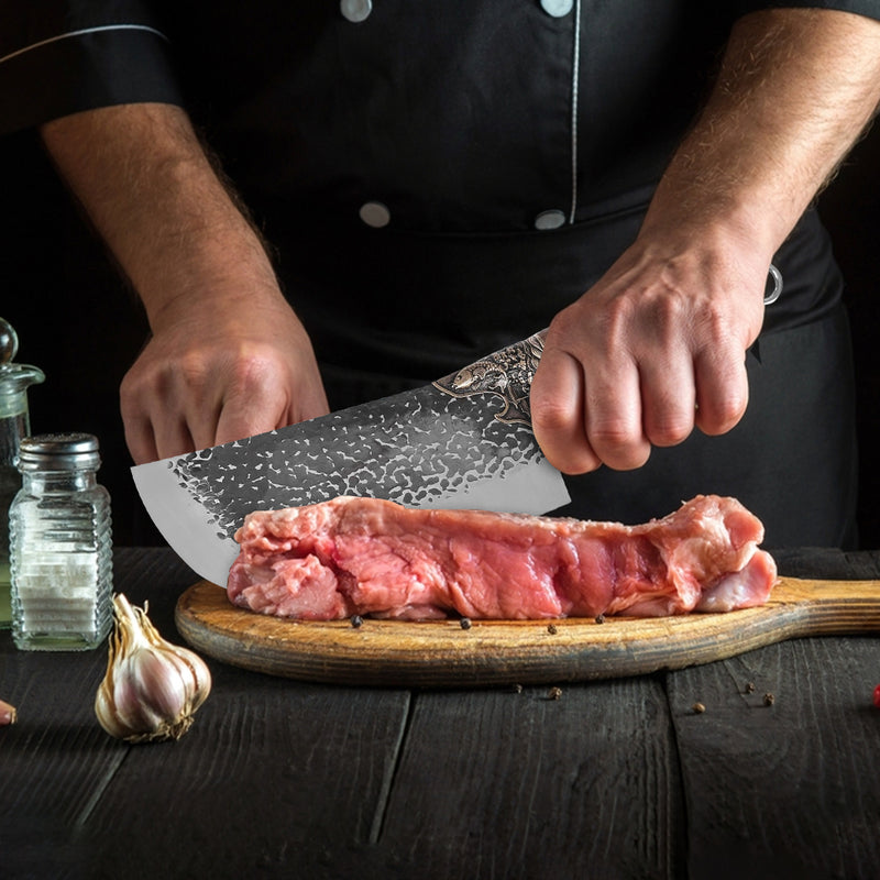 Slicing Chef Knife Total length 14.1 Inch Luxury Series Made of High carbon alloy steel Ergonomic rosewood Handle