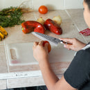 5 inch Utility Knife 67 Layers Damascus VG10 Steel with Forged Hammer Pattern with Premium Wooden Handle and Ashwood Saya