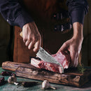 Paul Brown's™ Knife made of S35VN Power steel with 67 Layers Damascus with Premium Wooden Handle (7" Santoku Knife)