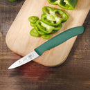 PAUL BROWN Classic 3 Inch X50CrMov15 Paring Knife with Soft Touch Green Handle