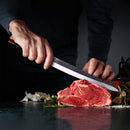 PAUL BROWN® Chef Knife Premium Hammered Japanese high carbon Steel with Wooden Handle with Ultra Sharp corrosion-resistant Edge (Traditional Sushi, 10.5")