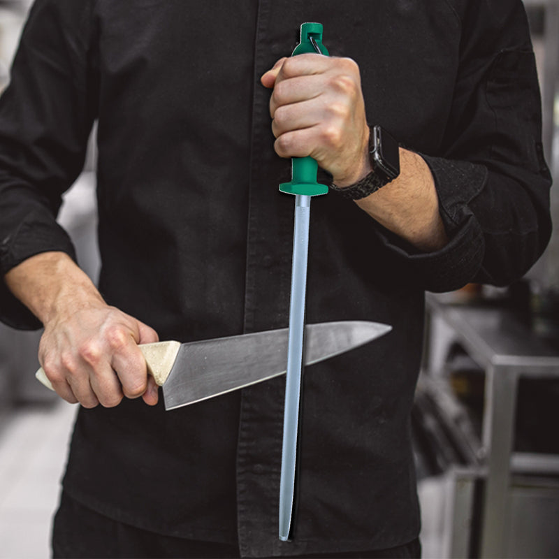 PAUL BROWN Classic 12 Inch German Steel Honing Rod (Sharpening Steel) with Soft Touch Green Handle (Copy)