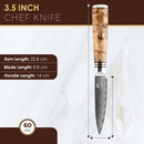 PAUL BROWN Paring Knife Premium Hammered Japanese high carbon Steel with Wooden Handle with Ultra Sharp corrosion-resistant Edge (Premium, 3.5")