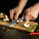 PAUL BROWN AUS-10 Japanese damascus steel 7 inch nakiri knife Sapele wood handle arrow pattern 67 layers Knife