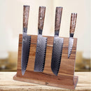 PAUL BROWN® Dual Magnetic Chef Knife Acacia Wooden Block Holder Rack Magnetic Universal Stands with Strong Enhanced Magnets Strip Kitchen Storage Cutlery Large Organizer
