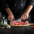 PAUL BROWN AUS-10 Japanese damascus steel 7 inch nakiri knife Sapele wood handle arrow pattern 67 layers Knife