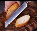 PAUL BROWN® Serrated Bread Knife length 8 Inch Knight Series 67 Layers Damascus Steel withe Ergonomic Wooden Handle (Knight)