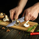 PAUL BROWN Chef Knife Premium Hammered Japanese high carbon Steel with Wooden Handle with Ultra Sharp corrosion-resistant Edge (Premium, 8")