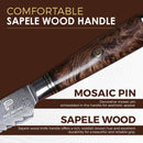 PAUL BROWN Serrated Bread Knife length 8 Inch 67 Layers Damascus Steel withe Ergonomic Wooden Handle (Premium)