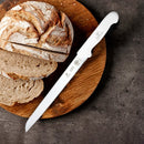 PAUL BROWN Classic 10 Inch X50CrMov15 Bread Knife with Soft Touch White Handle