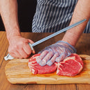 PAUL BROWN Classic 12 Inch German Steel Honing Rod (Sharpening Steel) with Soft Touch White Handle