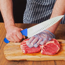 PAUL BROWN Titan 10 Inch X50CrMov15 Chef Knife with Soft Touch Blue Handle